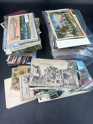Huge Lot of Vintage Postcards. Estimate about tons of them in this lot. See pictures, no refunds 