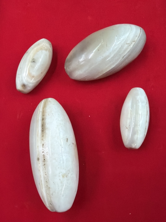 White Banded Agate Beads