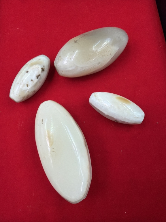 White Banded Agate Beads