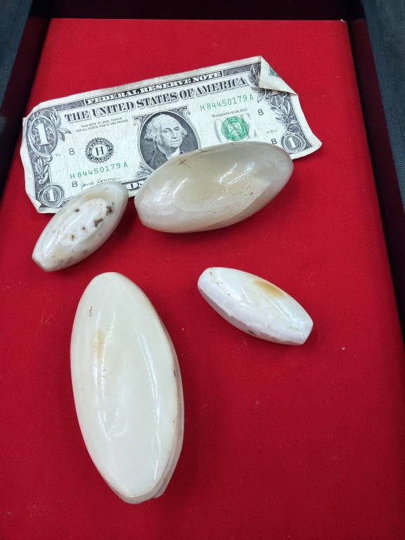 White Banded Agate Beads