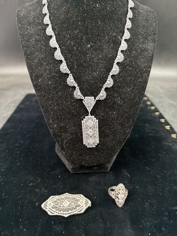Art Deco Filigree Set
