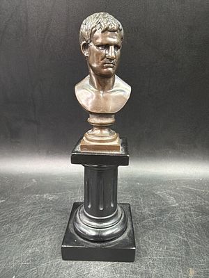 Vintage Patinated Bronze Bust. Ferdinand Barbedienne & Cie produced. Circa 19th century Paris. 