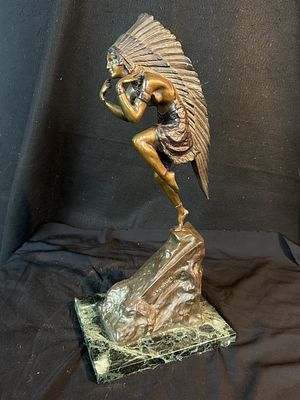 Bronze Dancing Indian Princess "Chiparus". Signed piece "Chiparus". After Demetre Chiparus 