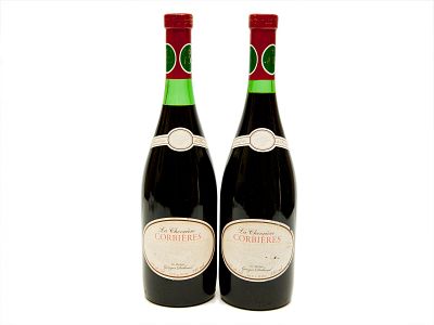DUAS GARRAFAS DE VINHO TINTO DE MESA FRANC&Ecirc;S. Duas ( 2 ) garrafas de vinho tinto de mesa 