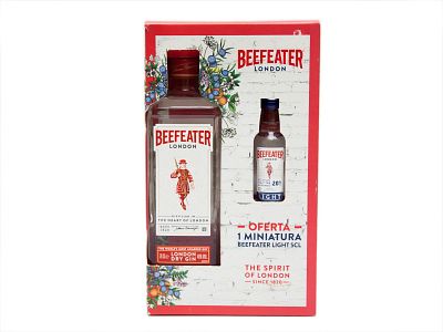 GARRAFA DE GIN. Uma ( 1 ) garrafa de Gin “BEEFEATER – LONDON” , de 70 cl, com um grau de 