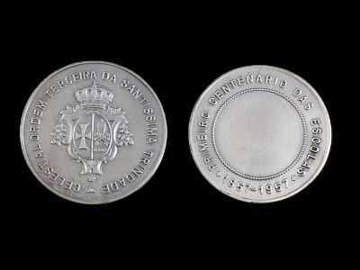 MEDALHA ALUSIVA &Agrave; “CELESTIAL ORDEM TERCEIRA DA SANTISSIMA TRINDADE” ● PRATA. ANV: No 