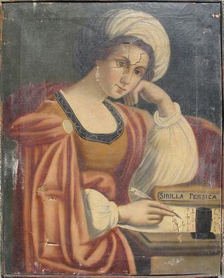 Autore del XVIII secolo - Sibilla Persica. Tecnica Olio su tela Misure 64,5x51 cm Provenienza: 