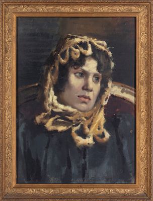 A.Grilli (XIX secolo) - Ritratto femminile. Tecnica Olio su cartoncino Misure 50x36 cm Provenienza: 