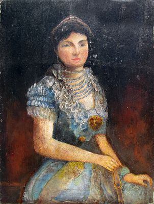 Anonimo (XIX secolo) - Ritratto femminile. Tecnica Olio su tavola Misure 23,5x17,7 cm Provenienza: 