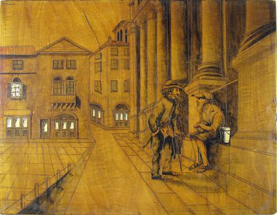 Giulio Masnada detto Fra Topolino (Alzano Lombardo 1852–Bergamo 1926) - Bergamo (Piazza vecchia). Te 