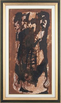 Aref Rayess (Aley 1928–2005) - Senza titolo. Tecnica Tecnica mista su faesite Misure 80x39,5 cm 