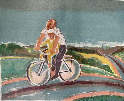 Натаревич Е. М.
Прогулка. 1980-е гг. Бумага, цв. Автолитография. Размер изображения 41х53 см. 