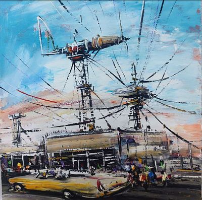 Батынков К. А.
Без названия.
Винил, акрил, белила.
Размер работы 20.5 на 29.5 .Оформлена в раму 