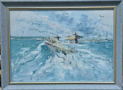 Батынков Константин Александрович.
&laquo;2 платформы&raquo;
Картон, темпера. 42х59.
Из собрания художника. 