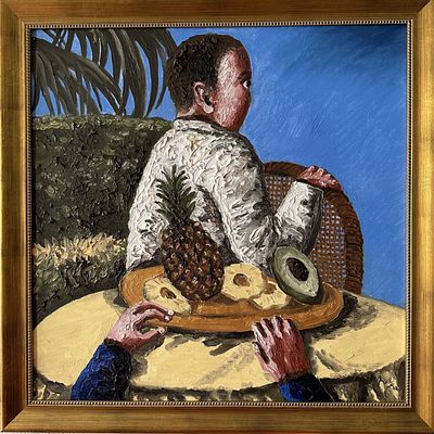 Нестерова Наталья Игоревна. ( 1944-2022).
Натюрморт с фруктами. 2000
холст, масло, 80х80.