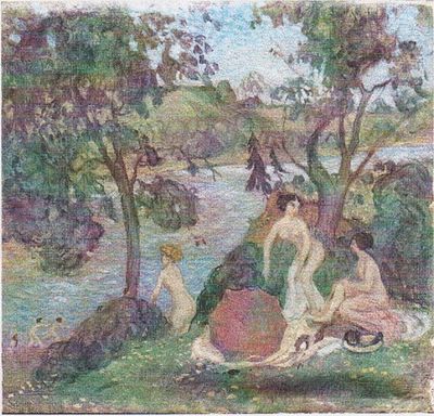 (2 экспертизы!) Шевченко Александр Васильевич (1883-1948) Купальщицы. Середина - вторая