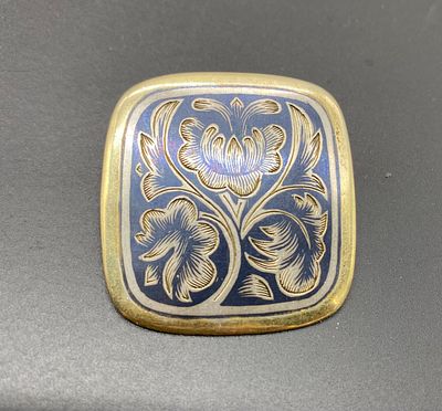 Серебряная винтажная брошь &laquo;Северная Чернь&raquo;. СССР. Знаменитый завод &laquo;Северная Чернь&raquo; Великий 