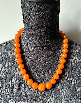 Винтажные бусы янтарные шары. СССР. Знаменитый Калинградский янтарный комбинат (КЯк)До 1987 