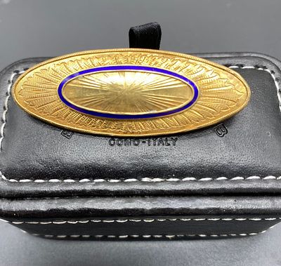 Винтажная серебряная брошь. Серебро 925, позолота, эмаль. Размер 60х25 мм.
. Винтажная 