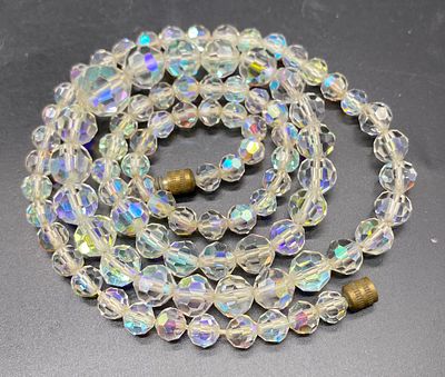 Винтажные бусы- шары в технике Аврора бореалис. Из Яблонца над Нисой. ( Чехия) , 60 е годы 