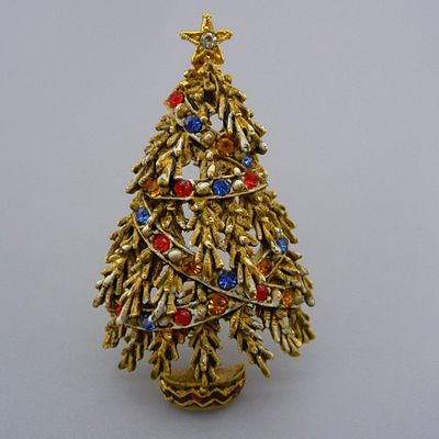 ART. Брошь "Рождественская ель". США. 50-е годы 20 века. Известная коллекционная брошь от ART 