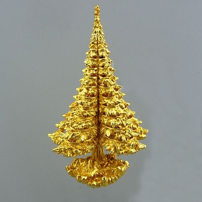 Boucher. Брошь " Золотая ель". США. 50-е годы 20 века. Коллекционная и редко встречающаяся 