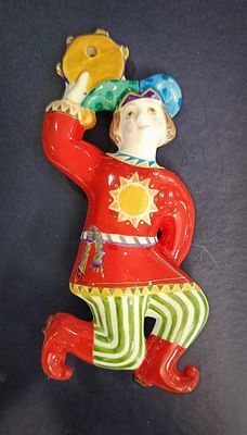 Мария Матвеева. 
Скоморох. 
Авторская Елочная игрушка.
Фарфор, ИФЗ. 
Полностью ручная работа. 