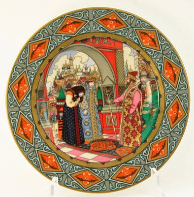 Настенная ТАРЕЛКА Русские сказки ВАСИЛИСА ПРЕКРАСНАЯ VВ. Настенная тарелка из серии "Русские 