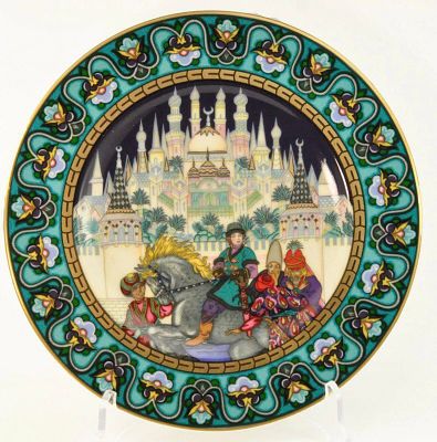 Настенная ТАРЕЛКА Русские сказки ЖАРПТИЦА VВ. Настенная тарелка из серии "Русские сказки" - 