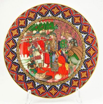 Настенная ТАРЕЛКА Русские сказки МАРЬЯ МОРЕВНА VВ. Настенная тарелка из серии "Русские сказки" - 