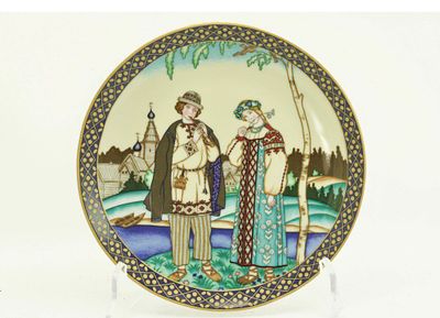 Настенная ТАРЕЛКА Русские сказки СНЕГУРОЧКА VВ. Настенная тарелка из серии "Русские сказки" - 