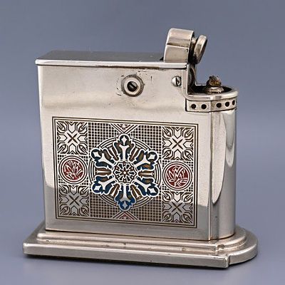 Зажигалка бензиновая Rowenta D.R.P. Германия настольная. Настольная бензиновая зажигалка 