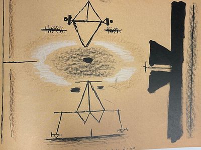 (Коллекция Костаки!) Владимир Янкилевский (1938-2018) Свидание . 1967год. Бумага, смешанная 