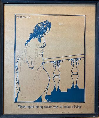 18+(сертификат) Обри Бердсли (1872 - 1898) 
Messalina, возвращающаяся из ванны. Оригинальный 