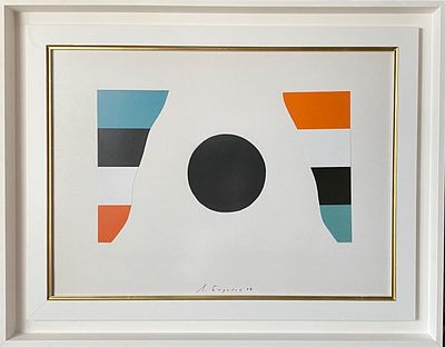 Борисов Леонид Константинович (1943-2013) "Черный круг." 2008 год.
Бумага, авторская техника. 