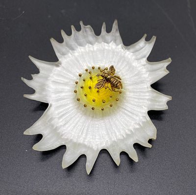 Alexis Bittar - Винтажная брошь Alexis Bittar. США. Оригинал, маркирована. Люции, латунь 