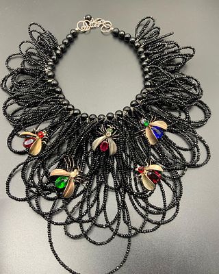 Великолепное колье-манишка от Кристофера Крауч(Moans couture). США. Полностью ручная работа. 