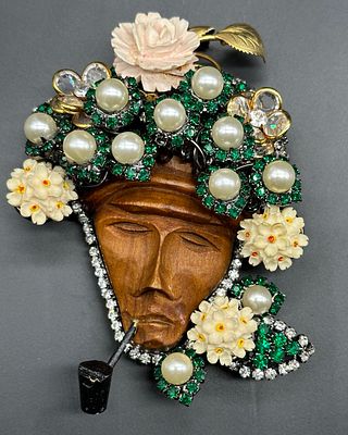 Музей! Выставочный экземпляр! Уникальная !
Великолепая брошь от Кристофера Крауч(Moans кутюр). 