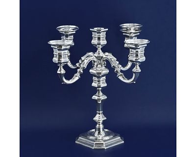 Подсвечник серебро 800 проба Италия. Элегантный подсвечник на 5 свечей, сделан из серебра 800 