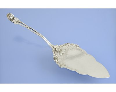 ЛОПАТОЧКА серебро 800 проба Германия Роза. Изящная серебряная лопаточка для торта в стиле 