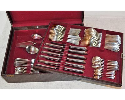 66 предметов СТОЛОВОЕ СЕРЕБРО 800 проба Германия. Вашему вниманию предлагается набор столового 