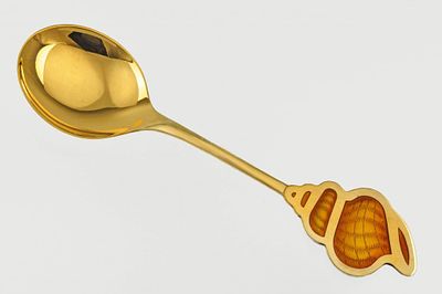 Коллекционная ЛОЖКА Robbe Berking серебро 925 пробы эмаль 1983. Начиная с 1969 года фирма 