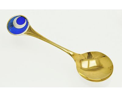 Коллекционная ЛОЖКА Robbe Berking серебро 925 пробы эмаль 1979. Начиная с 1969 года фирма 