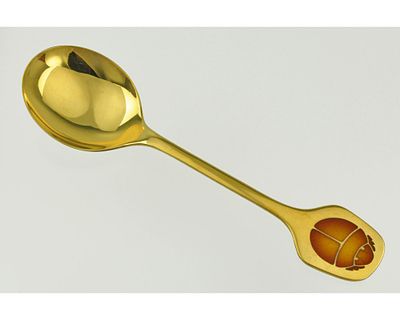 Коллекционная ЛОЖКА Robbe Berking серебро 925 пробы эмаль 1976. Начиная с 1969 года фирма 