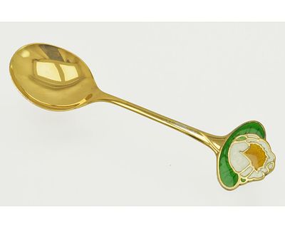 Коллекционная ЛОЖКА Robbe Berking серебро 925 пробы эмаль 1993. Начиная с 1969 года фирма 