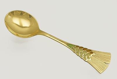 Коллекционная ЛОЖКА Robbe Berking серебро 925 пробы эмаль 1987. Начиная с 1969 года фирма 