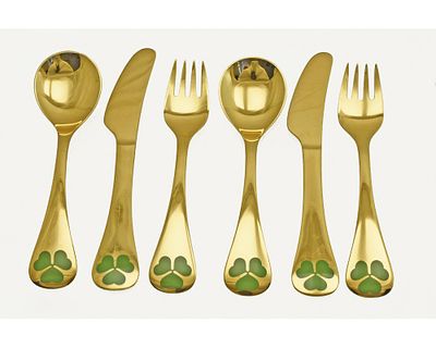 Коллекционные столовые приборы Georg Jensen серебро 925 пробы эмаль 1979. Коллекционная столовые 