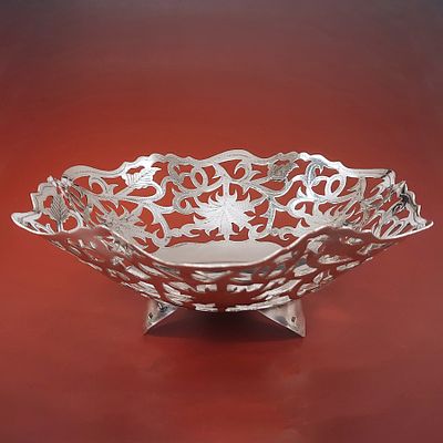 Вазочка серебро 900 проба Египет. Серебряная вазочка для фруктов, орешков или мелкой выпечки 