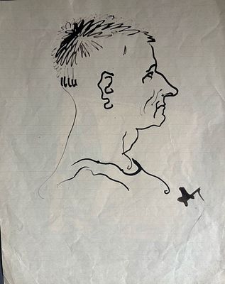 (из коллекции П.Лобачевской) Анатолий Зверев. Портрет мужчины. Сокольники.
Первая половина 