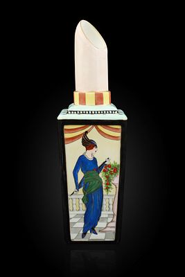 Ваза-помада по мотивам ретро-обложек журнала &laquo;Vogue&raquo;. Авторская фарфоровая ваза, созданная по 